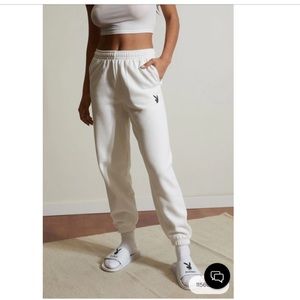 US S pacsun white playboy sweatpants nwot